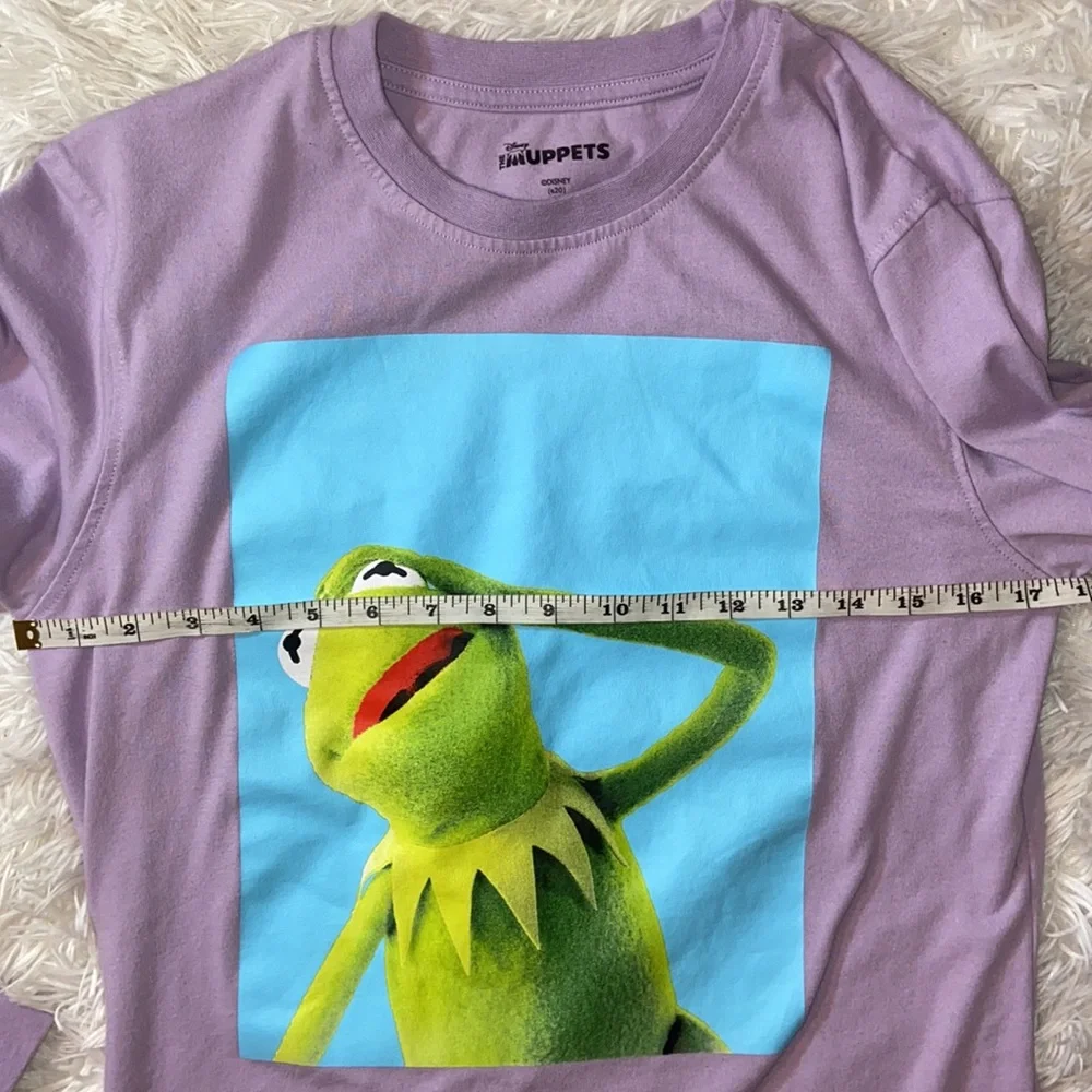Disney The Muppets Kermit Purple Long Sleeve Graphic Sweatshirt Small